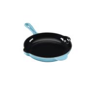 Cooks Professional 26cm Cast Iron Frying Pan | Round Heavy-Duty Skillet Cooking Pan with Enamel Interior | Oven Safe to 260°C, Induction & All Hob Compatible | PFAS, PFOA & PTFE-Free | Teal