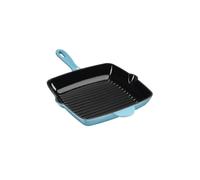Cooks Professional 26cm Teal Cast Iron Skillet Pan - Wilko