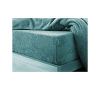 (Teal, Double) Teddy Extra deep Fleece Fur Fitted Bed Sheet