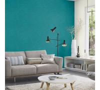 Rasch Wallpaper Flower Foliage – Extra Washable Non-Woven Paste The Wall – Teal Emerald Green