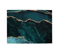 Teal Emerald Marble L And Scapes,500 Pieces Puzzles for Adults-Wooden Jigsaw Puzzle for Adults Elderly