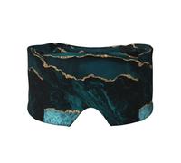 Teal Emerald Marble L and Scapes, Full Eye Covers Light Blocking Eye Mask Sleep Eye and Ear Muffs