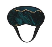 Teal Emerald Marble L and Scapes, Full Eye Covers Light Blocking Eye Masks Blackout Sleep Eye Muffs