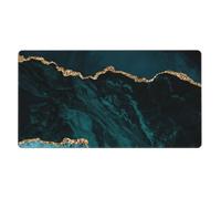 Teal Emerald Marble L and Scapes,Mouse Pad Large Desk Pad Computer Keyboard Mouse Mat with Non Slip Rubber Base 40 x 70 cm