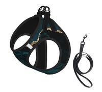 Teal Emerald Marble L And Scapes,Pet Harness,Adjustable Reflective Dog Harness,Pet Leash Vest,M