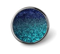 Teal Glitter Badge Holder Personalized Metal Button Pin Fashion Round Badge with Pattern Pin DIY Button Badges Exquisite Brooch Crafts Gift Clothes Decorative Pins