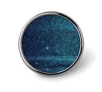 Teal Glitter Badge Holder Personalized Round Badge with Picture Pin Aluminum Alloy Button Pin Exquisite Brooch Fashion Button Badges Clothes Decorative Pins