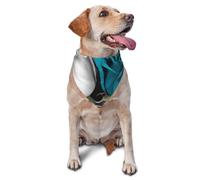 Teal Gray Rose Dog Bandana Pet Scarf Accessories for Small Medium Dogs Cats Photo Prop, Triangle Pet Bandanas Adjustable Puppy Bib Washable Dog Kerchief Puppy Neckerchief