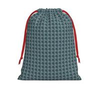 Teal Gray Rose Print Practical Drawstring Gift Pouches Comfort Holiday Parties Events Multipurpose Use