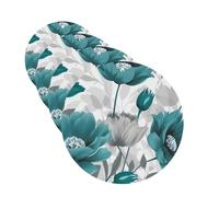 Teal Grey and White Floral Car Air Freshener Cards for Women Men 4 Pack Cute Car Accessories Long Lasting Scent Car Diffuser Hanging Auto Aromatherapy Tablets Car Fresheners Gifts