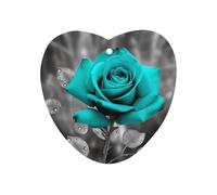 Teal Grey Rose Car Air Freshener Hanging, Long Lasting Scented Car Aromatherapy Tablets, Love form Fragrance Scented Cards for Vehicles, Bedroom, Wardrobe Gray-style