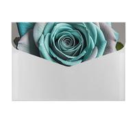 Teal Grey Rose File Folder, Plastic Accordion File Folders with 6 Pockets, Expanding File Organizer with Snap Closure, Portable Document Paper Organizer, Office Supplies Filing Folders