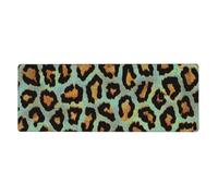 Teal Leopard Chic Animal Print,Mouse Pad Large Desk Pad Computer Keyboard Mouse Mat With Non Slip Rubber Base 30 x 80 cm
