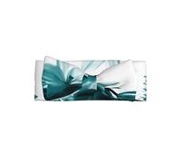 Teal Lily Printed Baby Headband, Soft and Breathable, Adjustable, Perfect for Baby Photos (0-6 Months)
