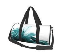 Teal Lily Printed Canvas Travel Duffel Bag - Gym Sports Bag with Large Capacity for Weekend Business Travel