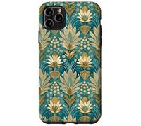 Teal Lotus Floral Style Design, Elegant Teal Flower Art Case for iPhone 11 Pro Max