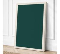 Teal Monolith Minimalist Canvas Wall Art Print 24x16 Inch