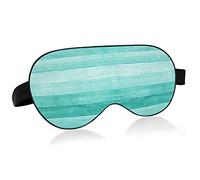 Teal or Turquoise Green Painted Wood Texture Eye Masks Cover Blocks Light Sleep Mask Shade Cover Blindfold Relaxing Eyeshade Cover with Adjustable Head Strap for Men Women Kids