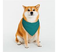 Teal Pattern Dog Bandanas, Comfortable Cotton Triangle Bibs Scarfs for Dogs Or Cats, Cute Pet Kerchief for Small Medium Large Dogs-Large