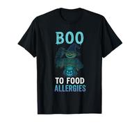 Teal Pumpkin Halloween Spooky Scarecrow Crow Boo to Food T-Shirt