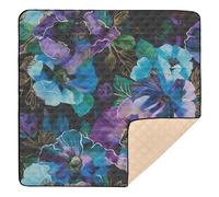 Teal Purple Retro Noble Soft Thick Baby Play Mat for Indoor Outdoor Comfortable Baby Kick Crawling Mat for Newborns Babies Infants Toddlers, 50'' x 50''