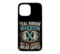Teal Ribbon Warrior Not All Heroes Wear Capes PTSD Awareness Case for iPhone 13 Pro Max