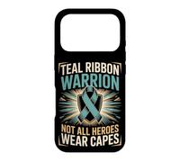 Teal Ribbon Warrior Not All Heroes Wear Capes PTSD Awareness Case for iPhone 17 Pro