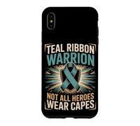 Teal Ribbon Warrior Not All Heroes Wear Capes PTSD Awareness Case for iPhone XS Max