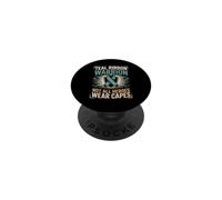 Teal Ribbon Warrior Not All Heroes Wear Capes PTSD Awareness PopSockets Adhesive PopGrip