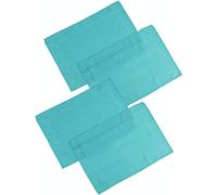 Gr8 Home Set Of 4 Teal Polyester Placemats Dining Table Mats Wedding Hotel Linen Dinner Party