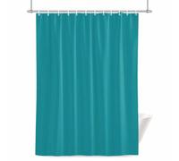Teal Shower Curtain for Bathroom, Solid Color Waterproof Cloth Fabric Bathroom Accessories Set with 12 Rust Proof Plastic Hooks, 72” x 84”