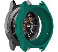 (Teal) Soft Silicone Protector Case Cover Shell Protective Frame Skin for Samsung Galaxy Gear S3 Frontier & SM-R800 46mm Smart Watch