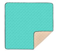Teal Solid Color Pure Plain Soft Foam Baby Playmat for Floor Water Resistant Baby Kick Crawling Mat for Baby Kids Toddlers Infants, 50'' x 50''