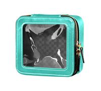 Teal Solid Color Pure Solid Transparent Makeup Bag Waterproof Travel Toiletry Mini Containers for Travel, Multi, 1 Size, Colorful, multi-coloured, 1 size, Colorful