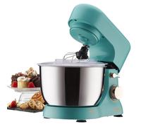 Cooks Professional Stand Mixer 1000W with 8 Speeds & Pulse Function, 4.5L Stainless Steel Mixing Bowl, Splash Guard, Whisk, Beater & Dough Hook | Electric Kitchen Mixer for Cakes, Bread, Baking | Teal