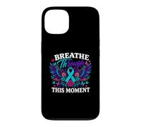 Teal Suicide Prevention Ribbon Breathe Through Moment Case for iPhone 13