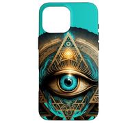 Teal & Tan Colored All Seeing Eye. Third Eye Case for iPhone 16 Pro Max