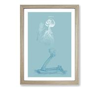 Teal The Last Prayer Framed Print | A2 Oak Framed Wall Art | Ready to Hang | Modern Nature Picture | Living Room Bedroom Lounge Office