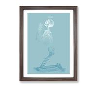 Teal The Last Prayer Modern Framed Print | A2 Walnut Framed Wall Art | Ready to Hang | Modern Nature Picture | Living Room Bedroom Lounge Office