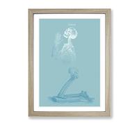 Teal The Last Prayer Modern Framed Print | A4 Oak Framed Wall Art | Ready to Hang | Modern Nature Picture | Living Room Bedroom Lounge Office