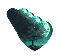 Teal Tree in Moonlight Car Air Fresheners Cards 4 Pcs Hanging Fragrance Scented Cards Long-Lasting Car Aromatherapy Tablets for Wardrobe Bathroom Car Interior Mirror Pendant Gifts