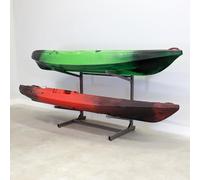 Teal Triangle Freestanding Kayak Storage Rack - Storage Rack for 2 Kayaks or Canoes - Premium Kayak Stand for Outdoor and Indoor - Adjustable Kayak Holder and Canoe Storage Stand