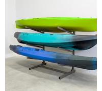 Teal Triangle Freestanding G-Watersport 3 Kayak and SUP Outdoor Storage Rack, Heavy Duty Adjustable Weatherproof Stand