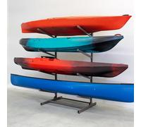 Teal Triangle Freestanding Kayak Storage Rack - Storage Rack for 4 Kayaks or Canoes - Premium Kayak Stand for Outdoor and Indoor - Adjustable Kayak Holder and Canoe Storage Stand