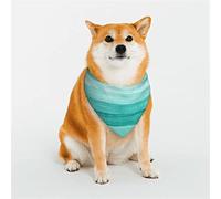 Teal Turquoise Dog Bandanas,Triangle Reversible Pet Scarf for Boy and Girl,Bandana for Small Medium Large and Extra Large Dogs Small