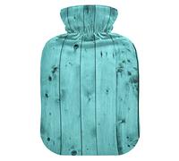 Teal Turquoise Hot Water Bottle with Cover Hot Water Bottles for Pain Relief Warm Water Bag Hot Water Bed Warmer for Arthritis, 2L