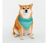 Teal Turquoise Pattern Dog Bandanas, Comfortable Cotton Triangle Bibs Scarfs for Dogs Or Cats, Cute Pet Kerchief for Small Medium Large Dogs-Large