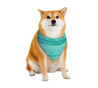 Teal Turquoise Pattern Dog Bandanas, Comfortable Cotton Triangle Bibs Scarfs for Dogs Or Cats, Cute Pet Kerchief for Small Medium Large Dogs-Medium