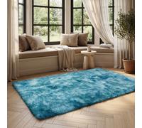 (TEAL- TYE DYE, 120X170 CM) Extra Large Rugs Fluffy Shaggy Living Room Rug