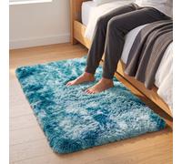 (TEAL- TYE DYE, 60X110 CM) Extra Large Rugs Fluffy Shaggy Living Room Rug